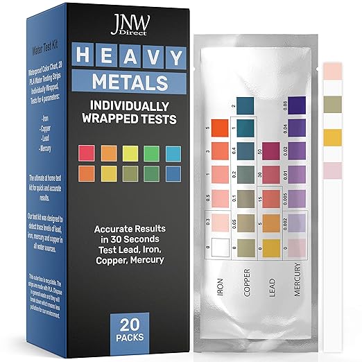Heavy metal detection test kit for water